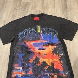 Godspeed Graphic Tee - Black and Blue